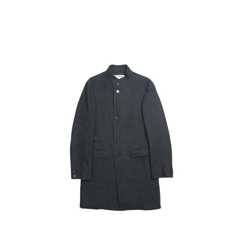 Marni (IT48) Wool Blend Topcoat - Grey Small Winter Essential Luxury